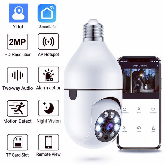 Caméra Ampoule WiFi 360° – Sécurité Intelligente &amp; Discrète