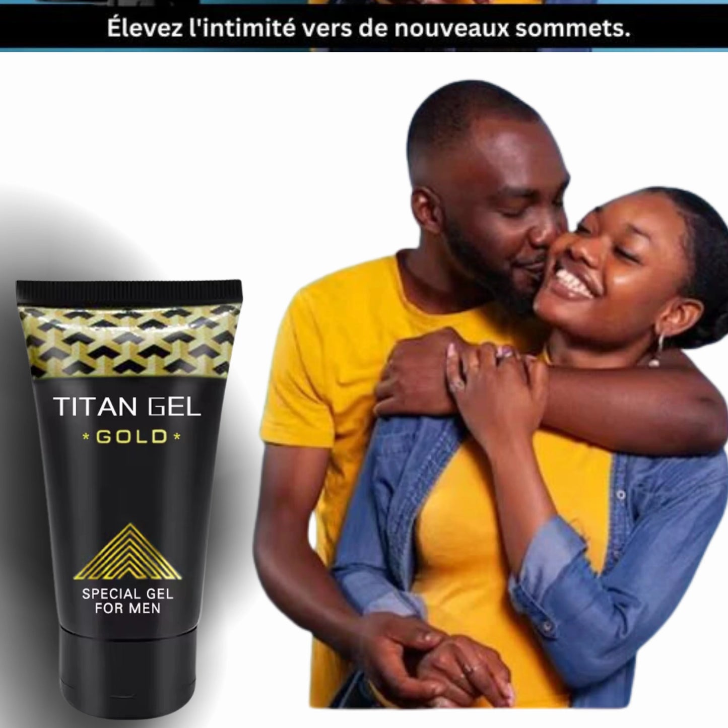 Pack de 2 Crèmes Gold Titan pour homme.