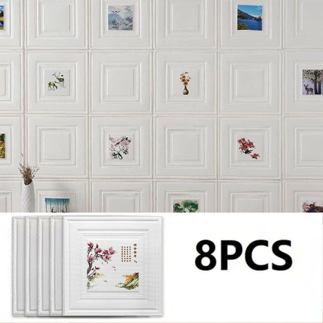 Pack de 8 papiers peints en mousse XPE autocollants