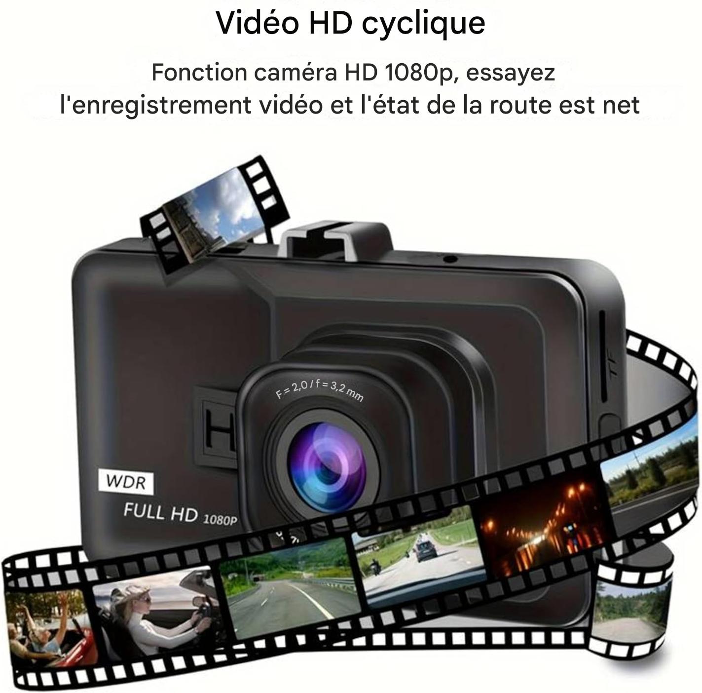 Caméra Embarquée Full HD – Gardez l’œil sur la route et la tranquillité d’esprit.