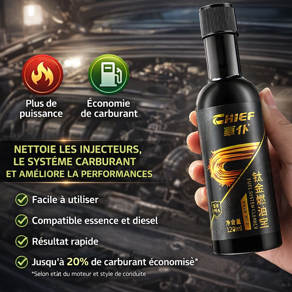 Nettoyant pour convertisseur catalytique de moteur automobile.