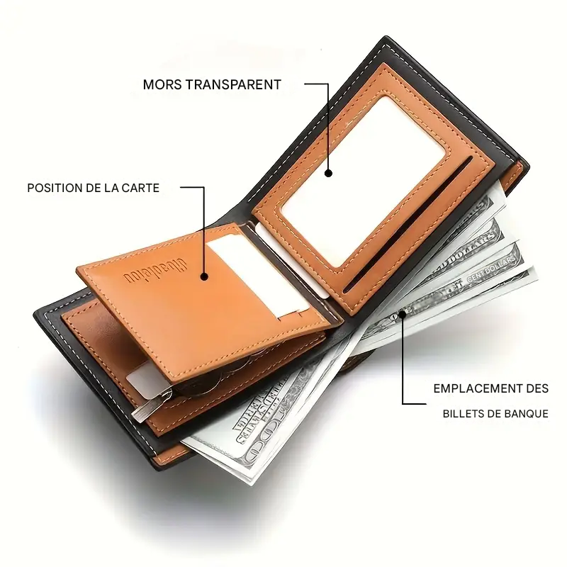 Portefeuille pour homme à motif lion.