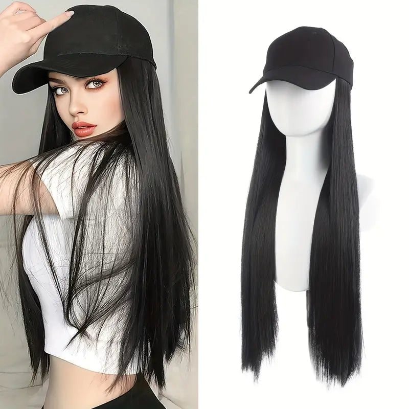Casquette avec Perruque longueur 66,04 cm.