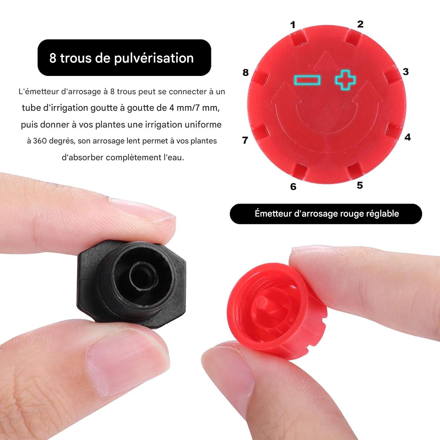 Lot de 10 arroseurs goutte-à-goutte.