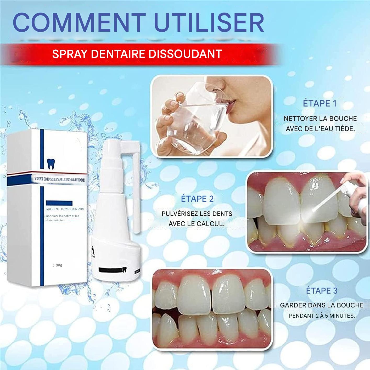 Spray de Nettoyage de Calcul Dentaire.