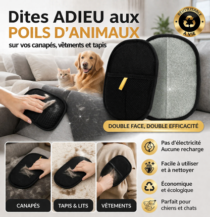 Gant Anti-Poils Électrostatique.