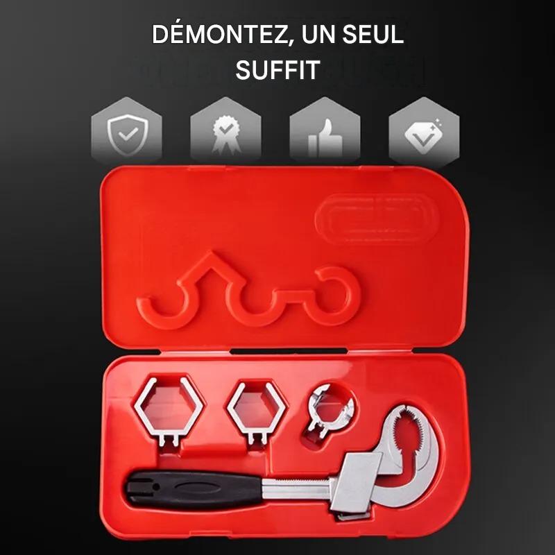 Découvrez la clé multifonction universelle qui simplifie votre travail.