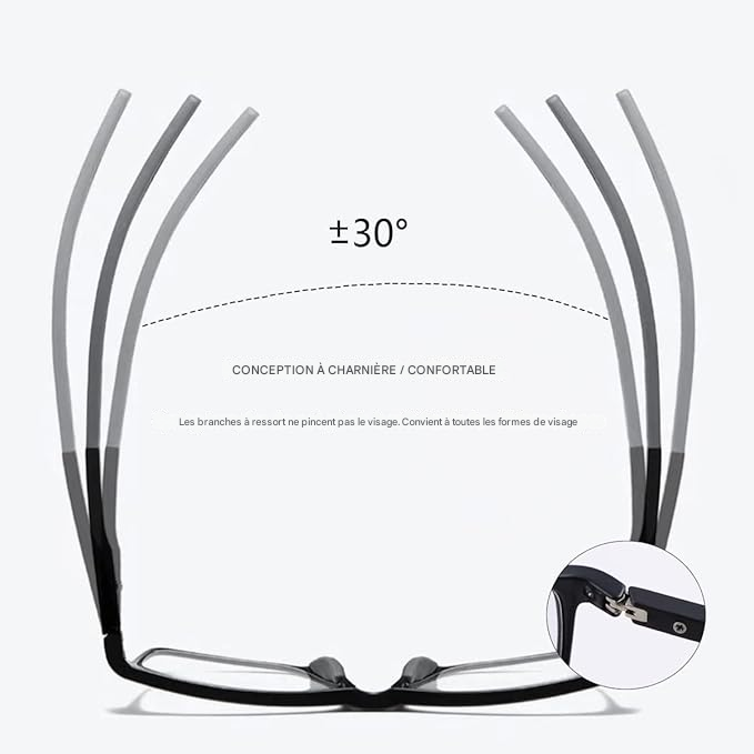 Lunettes de lecture photochromiques multifocales.