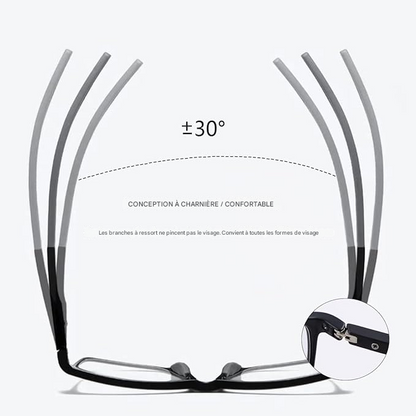 Lunettes de lecture photochromiques multifocales.