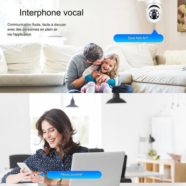 Caméra à ampoule de surveillance WiFi 1080P.
