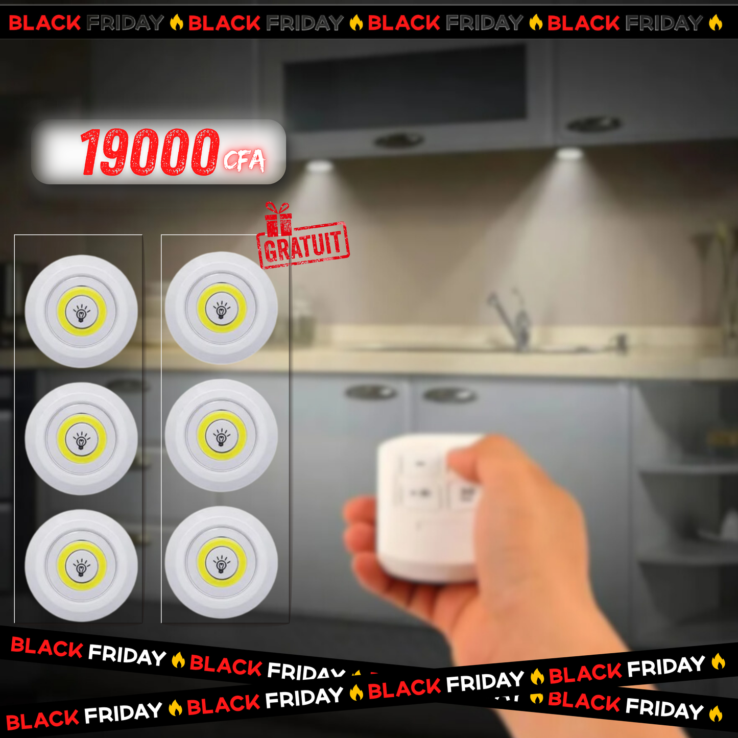 Set de LED avec télécommande 3 + 3 GRATUIT 🎁 (black friday)