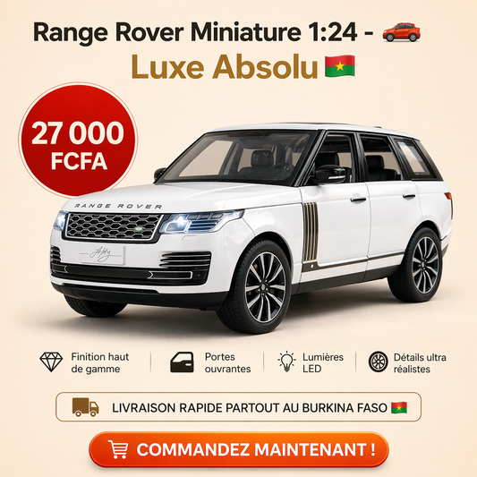 Range Rover miniature en alliage moulé sous pression à l'échelle 1:32 Burkina