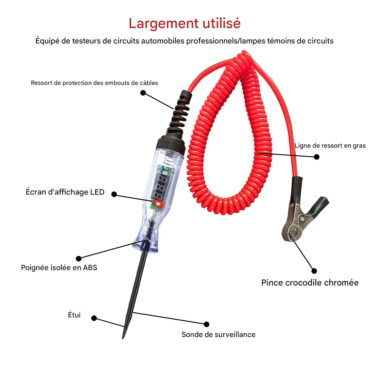 Testeur Électrique Intelligent pour Batterie Auto & Moto