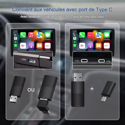 Mini adaptateur CarPlay sans fil.