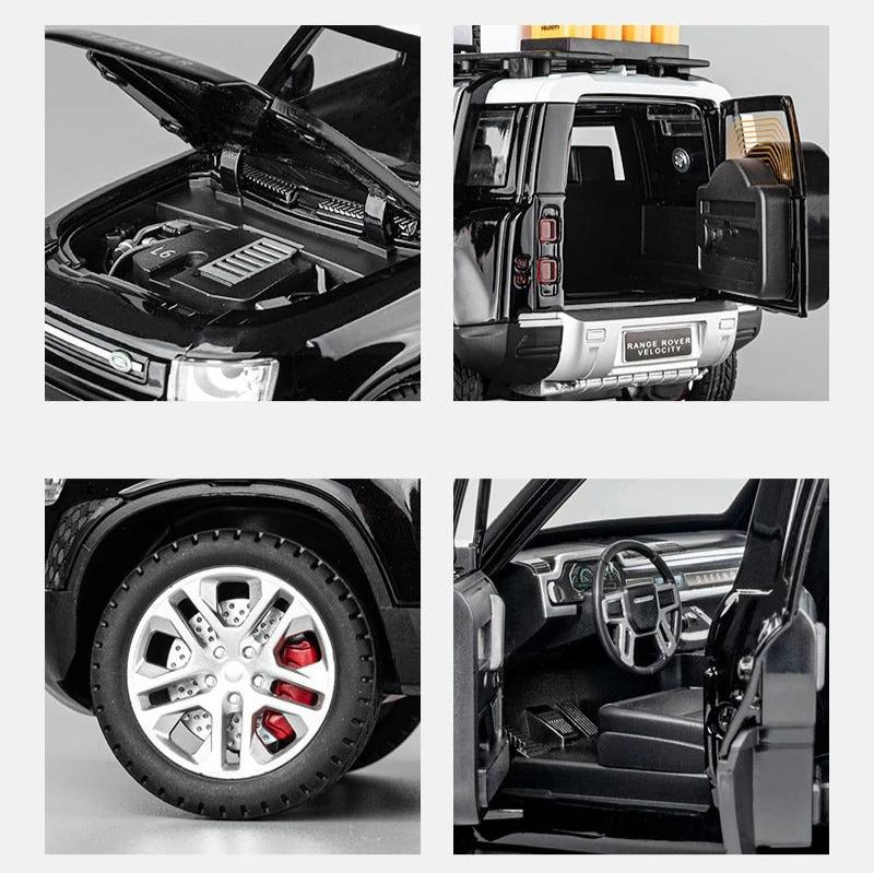 Réplique impressionnante du Land Rover Defender SUV édition de voyage.