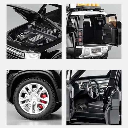 Réplique impressionnante du Land Rover Defender SUV édition de voyage.