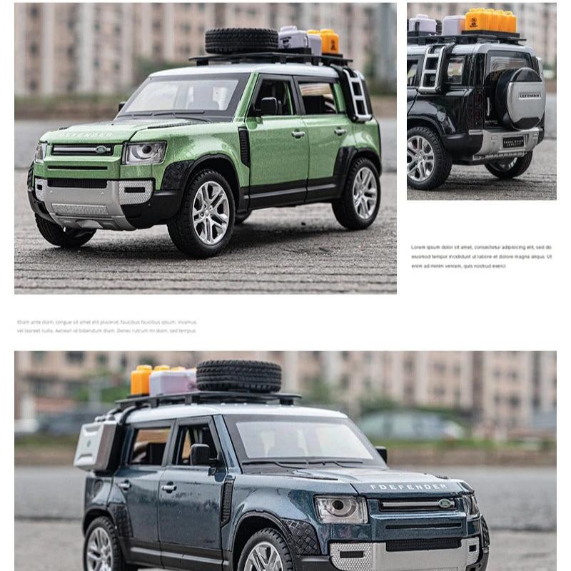 Réplique impressionnante du Land Rover Defender SUV édition de voyage.