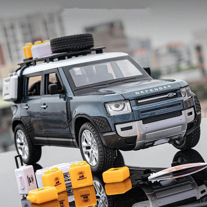 Réplique impressionnante du Land Rover Defender SUV édition de voyage.