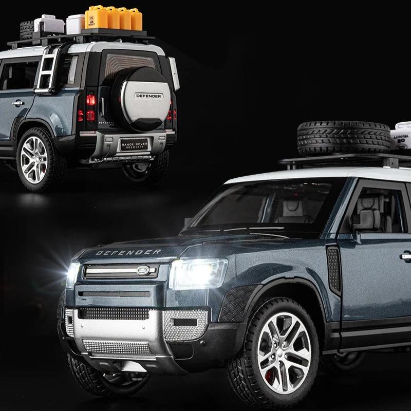 Réplique impressionnante du Land Rover Defender SUV édition de voyage.