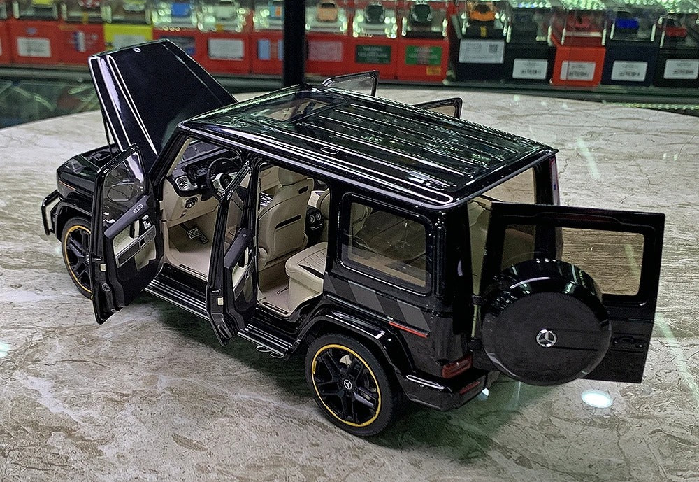Mercedes-Benz G63 AMG – Édition Spéciale Noire & Jaune 1:18.