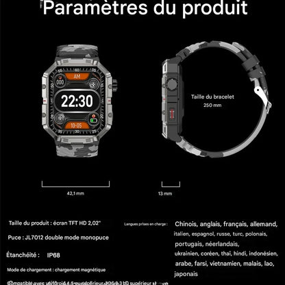 Montre connectée militaire W55.