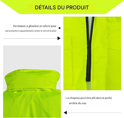 Vestes de pluie réfléchissantes imperméables.