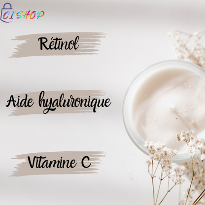 Gel-crème éclaircissant et anti-rides pour la peau.