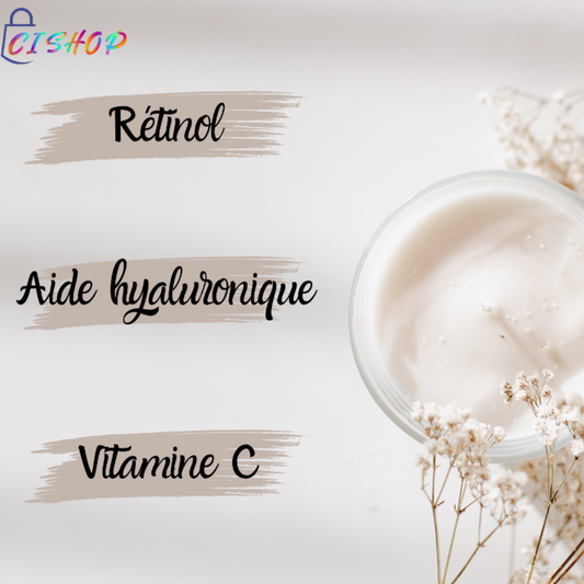 Gel-crème éclaircissant et anti-rides pour la peau.
