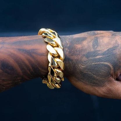 Bracelet cubain en or pour homme