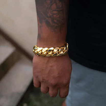 Bracelet cubain en or pour homme
