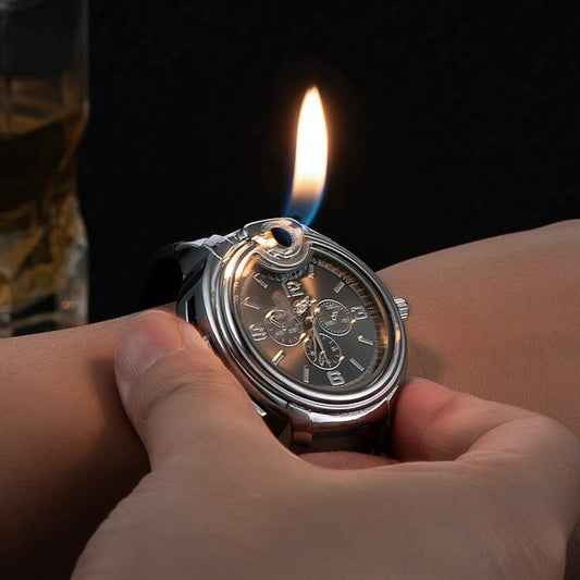 Toute nouvelle montre à quartz pour homme avec briquet intégré.