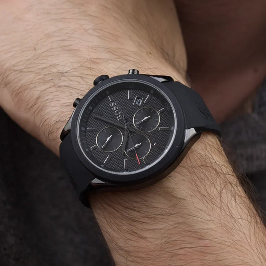 Montre Homme Noir Premium – Style Élégant & Moderne.