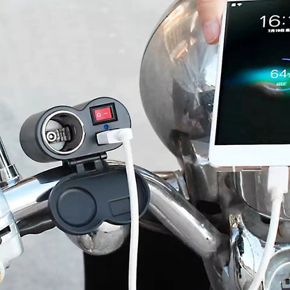 Chargeur USB Moto Avec Prise Allume-Cigare