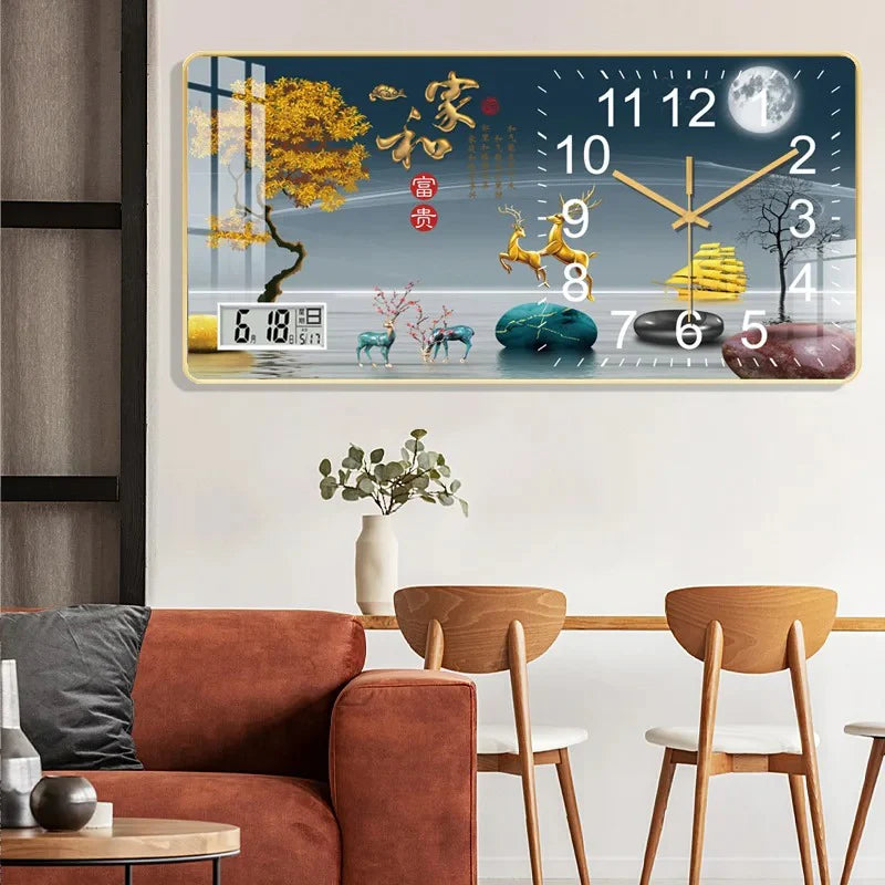 Horloge murale décorative multifonction.