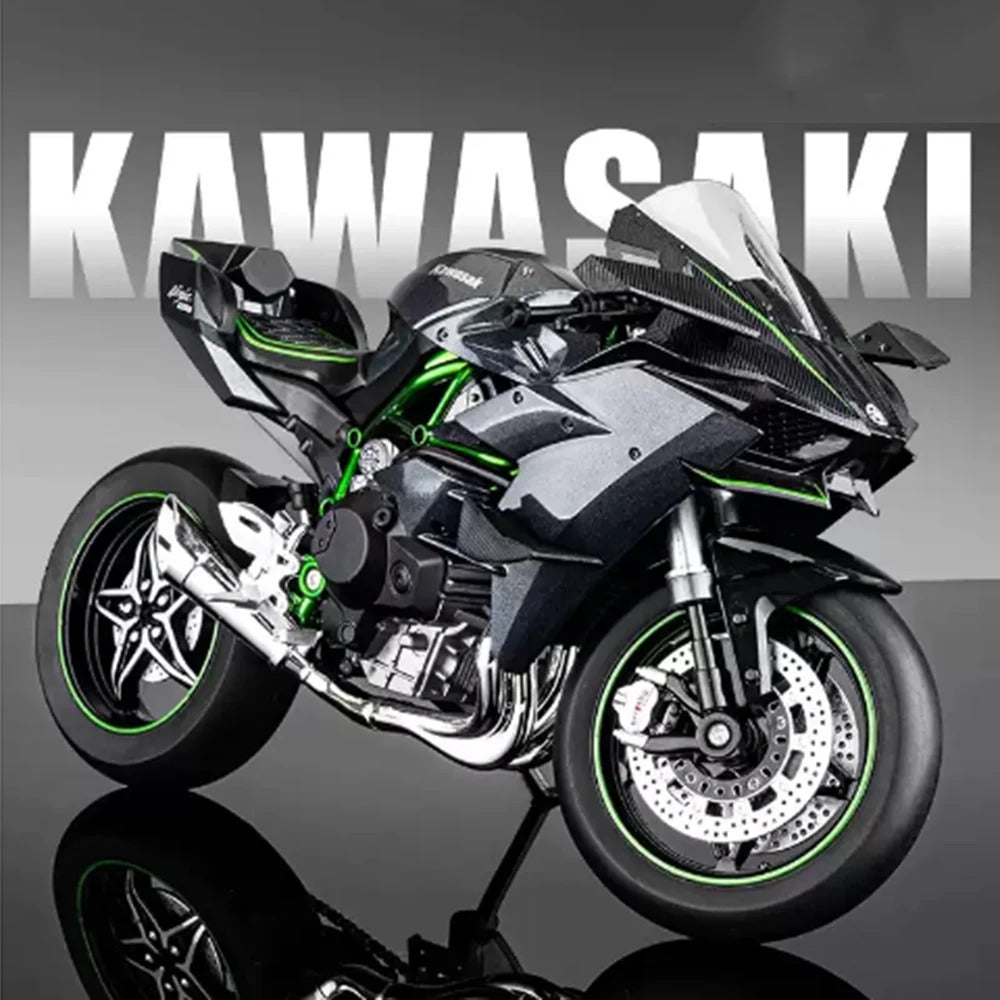 Modèle réduit Kawasaki Ninja H2R à l’échelle 1:6.