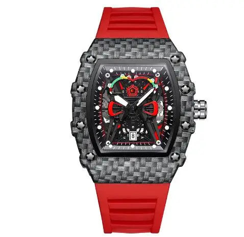 Montre Sport Luxe Carbone pour homme