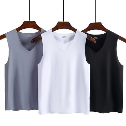Pack de 3 débardeurs en soie pour hommes.