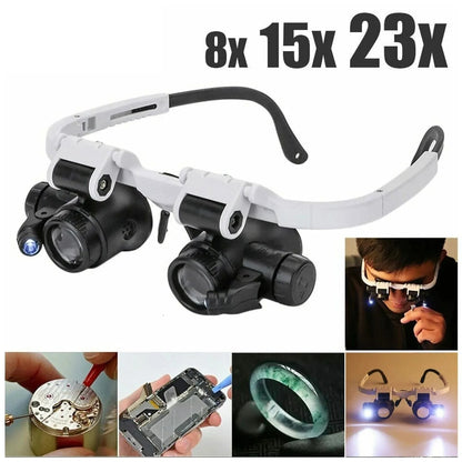 Loupes Professionnelles à Lentilles et Lumières LED.