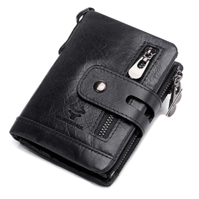 Portefeuille vintage avec chaîne.