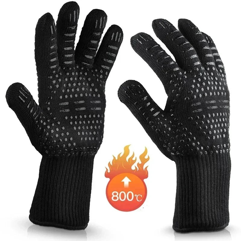 Gants de barbecue anti-chaleur.