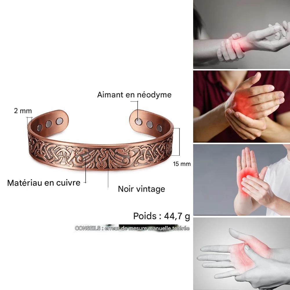 Bracelet magnétique en cuivre pur.