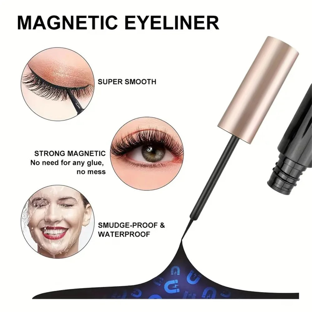 Kit de cils magnétiques Eyeliner.