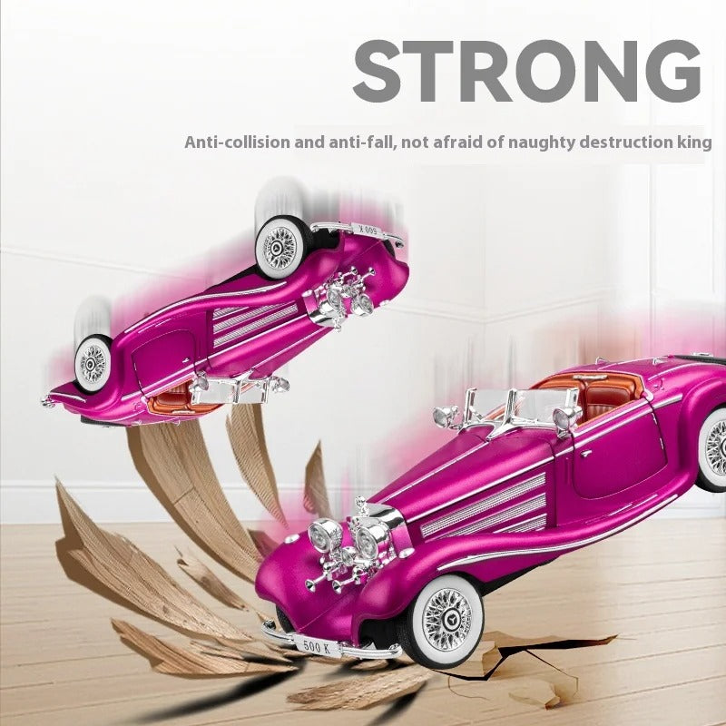 Modèle réduit de voiture Benz 500K en métal moulé sous pression à l'échelle 1:24.