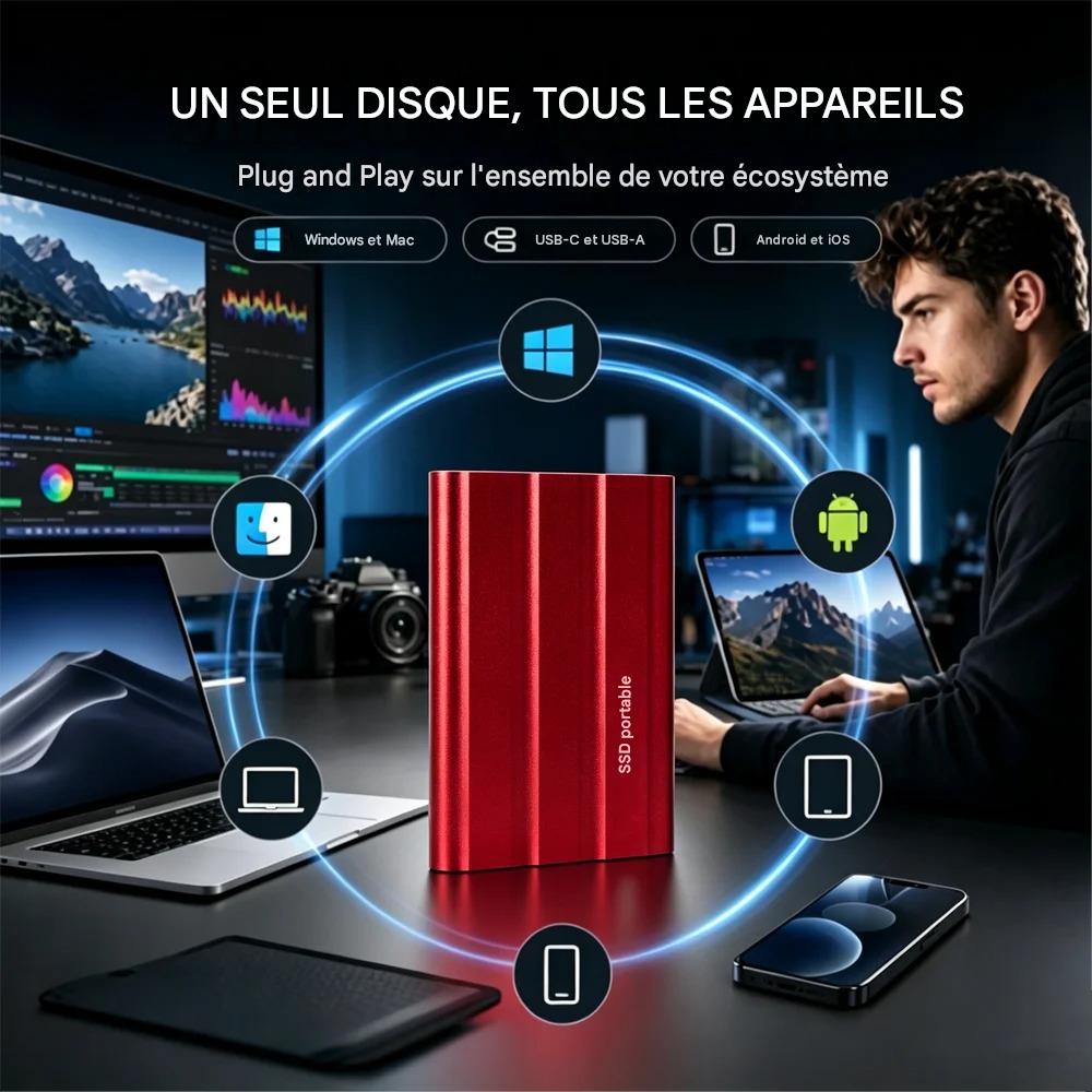 💾 SSD Portable M.2 16 To – Stockage Haute Capacité, Rapide et Compact. Burkina