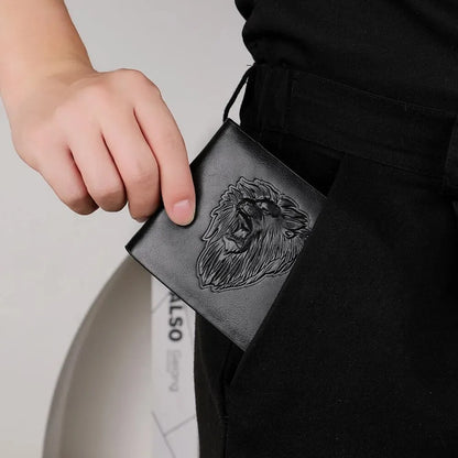 Portefeuille pour homme à motif lion.