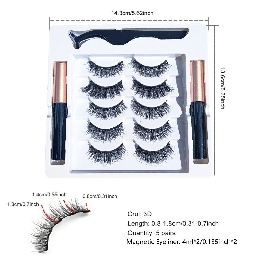 Kit de cils magnétiques Eyeliner.