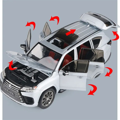 🇨🇮 1:24 LEXUS LX600 miniature Ultra Réaliste – Portes Ouvrantes, Son & Lumière