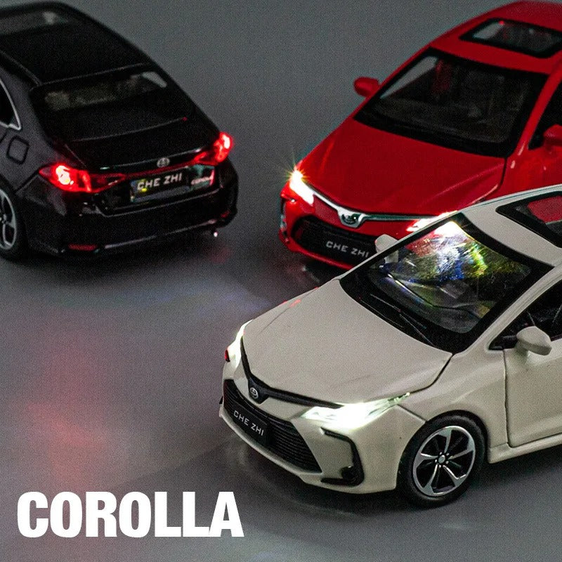 Toyota Corolla Miniature en Alliage – Réalisme, lumière et plaisir garanti 🚗✨