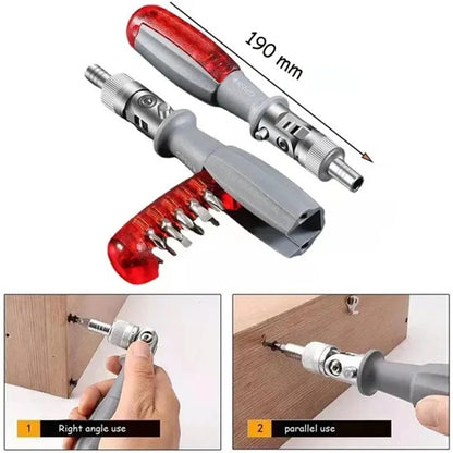 Tournevis à cliquet pliable multi-angle 11-en-1.