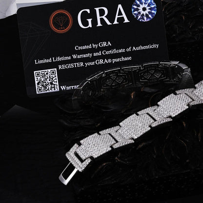 Bracelet Homme Luxe– Argent & Pavé de Zircons ✨